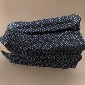 J. Crew Starry Chambray Distressed Denim Button Down